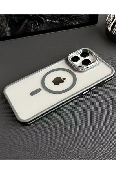 KILIF HOUSE Iphone 16 Plus Uyumlu Lens Hediyeli Bracket Magsafe Destekli Kılıf