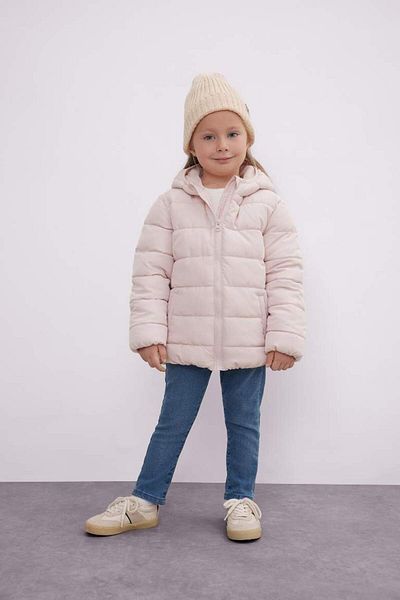 DeFacto Baby Girl Water Repellent Ελαστική μέση με κουκούλα πουπουλένιο παλτό