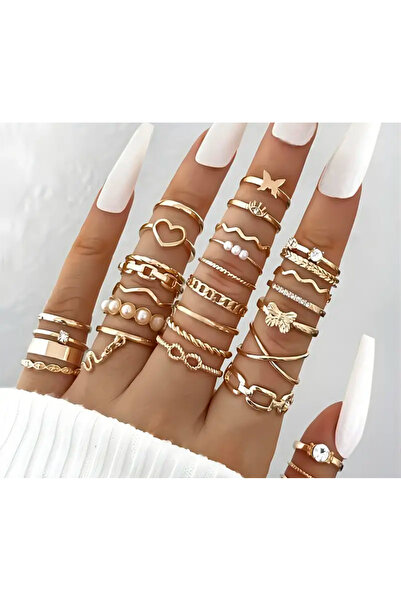 Butik مجموعة خواتم أنيقة مكونة من 30 قطعة