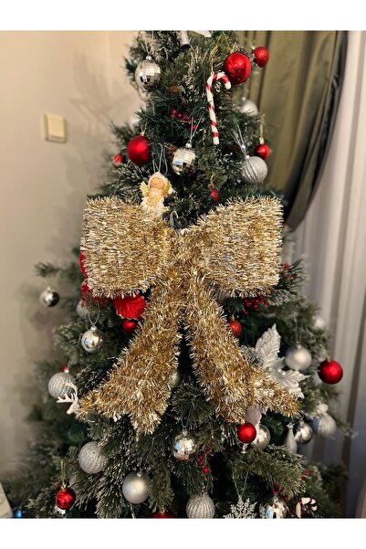 Ayd Home 40cm Shiny Gold Bow - New Year Christmas Christmas Hooded Tree