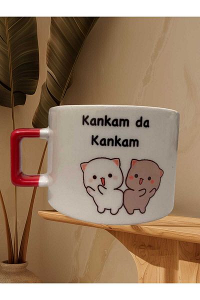 GameFruy كوب Kankamda Kankam مكتوب على الوجهين (لاتيه أحمر)