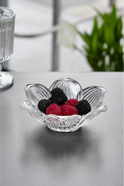 Gülümseten Avm 6 lı Lotus Çiçeği Kahve Yanı Sunumluk | Çizgili Origami Lokuml...