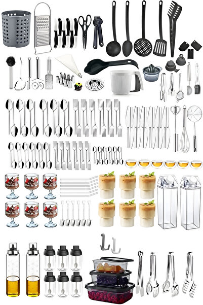 Selenica 156 Prç.12 Kişilik Çatal Kaşık Bıçak,origami Bardak,saklama Kabı,mag...