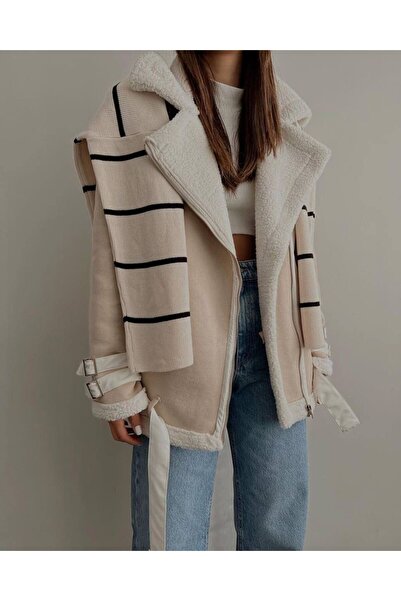 La Querta Trench din piele intoarsa importata