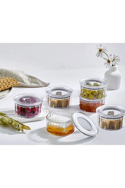 Şıkyuvam 0.33 ml Vacuum - Set of 6 Food Dry Food Storage