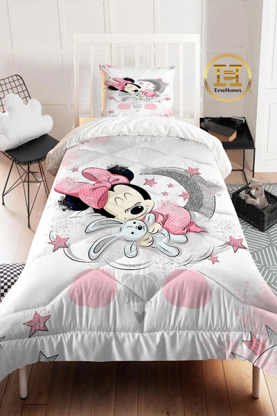 EVSEHOMES AYDA BEBEK MİNİ  YORGAN SETİ ( YORGAN - YASTIK KILIFI )