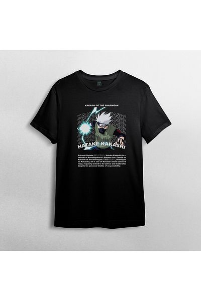 Pixxa Μπλουζάκι Naruto Kakashi Hatake Crew Neck 100% βαμβακερό - Μοντέλο 9