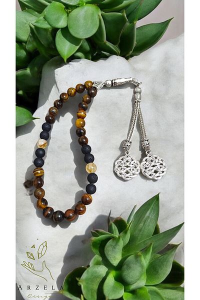 arzela Natural Stone Tiger's Eye Men's Prayer Beads