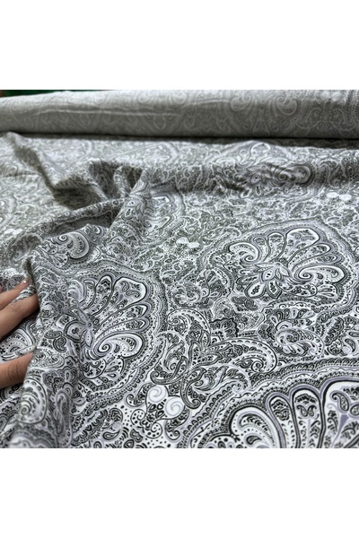 Yaren Ülker İthal Viskon Kumaş En 150 cm %100 Pamuk Dökümlü Şal Desen