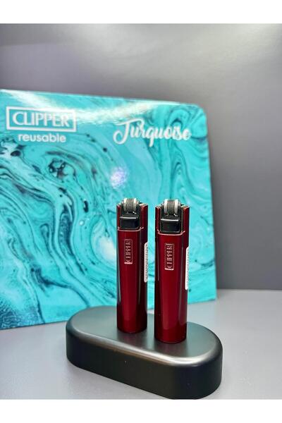 Clipper Orijinal Metal Kılıflı Taşlı Ve Gazlı 2 Adet Clipper Çakmak