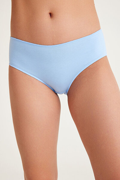 Dennis Denise 6 Συσκευασία ΜΟΝΟΧΡΩΜΑ Γυναικεία βαμβακερά ψηλόμεσα σλιπ