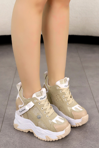 kajal ayakkabı Αθλητικά παπούτσια με ψηλή σόλα NOVA με κορδόνια