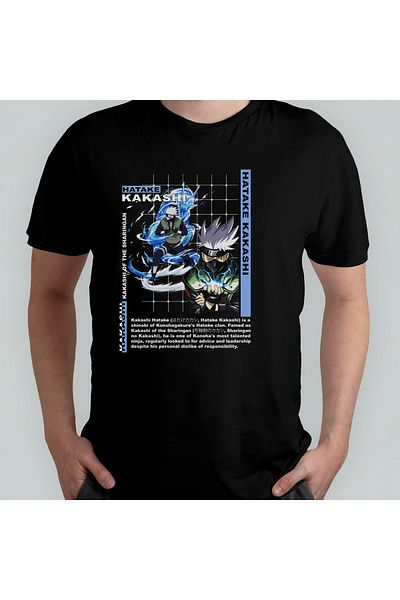 Pixxa Μπλουζάκι Naruto Kakashi Hatake - 100% βαμβάκι, λαιμόκοψη, μοντέλο 4