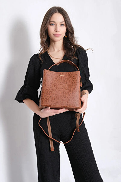 Just Polo حقيبة يد وكتف نسائية منقوشة - RC2117
