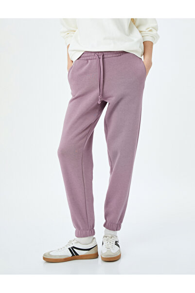 Koton Pantaloni de sport cu șireturi, cu talie înaltă, cu buzunare