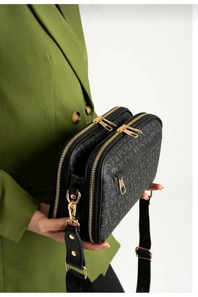 Just Polo Women's Crossbody Postman Shoulder Bag with Long Strap 5 Compartments Rc2053