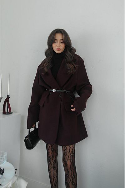 Havoş Jachetă Claret Red Glendale cu curea