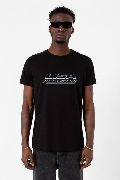 Tshirthane Lisa Rockstar Μαύρο ανδρικό μπλουζάκι