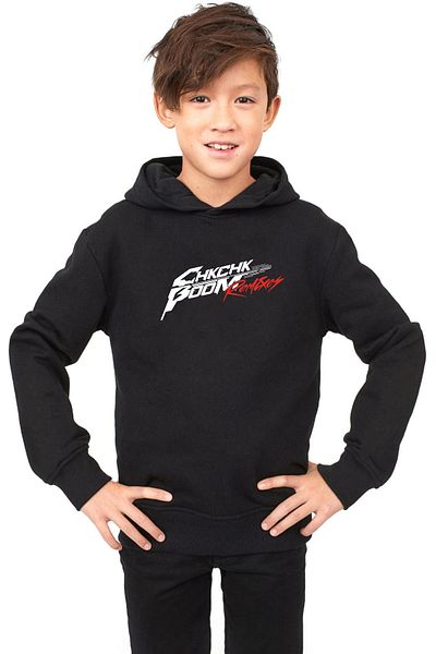 Tshirthane Stray Kids Chk Chk Boom - Черен детски суичър с качулка 3 броя