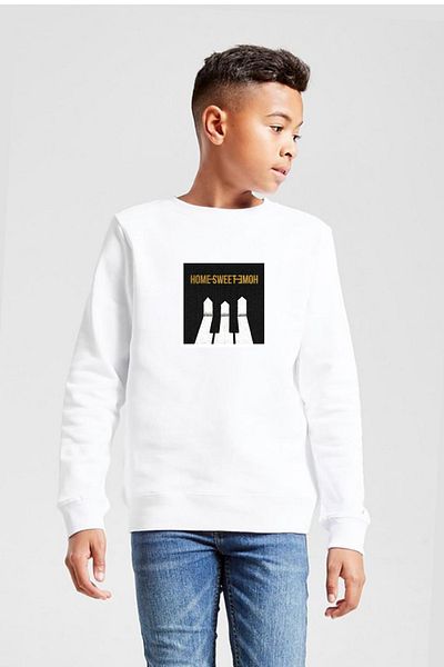 Tshirthane G-Dragon Home Sweet Home Λευκό Παιδικό Φούτερ 2ip