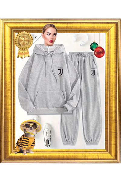 HOFFNUNG Full Pants Unisex Sport Club New Printed Bottom Top Set