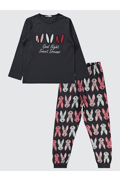 Civil Girls Girl's Pajama Set for 10-13 Years - Smoked
