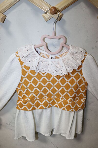 FESSHERA Girl's Diamond Patterned 2-Piece Set Elegance and Comfort Together - Special Patterned Double Set