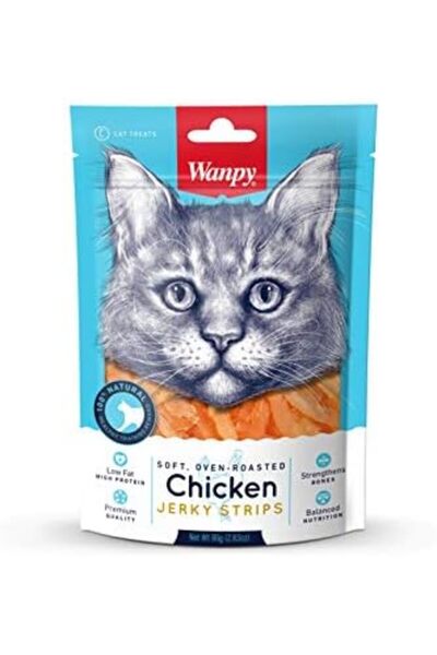 Wanpy Oven Roasted Tavuklu Yumuşak Taneli, 80 G, Kedi Ödülü