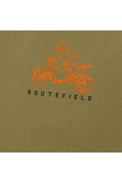 ROUTEFIELD تي شيرت رجالي كاكي - موديل شجرة