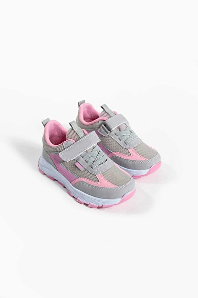 GAK RUN Unisex Çocuk Cırtlı  lastikli Rahat Günlük Sneaker anorak  Spor Ayakkabı hafif poli taban