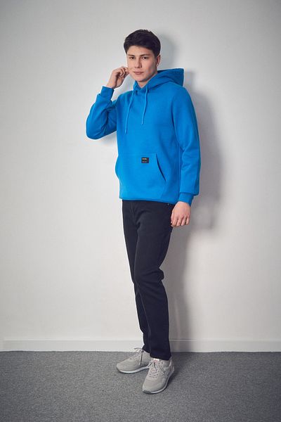 Fulla Moda Βασικό φούτερ με κουκούλα Kangaroo Pocket - Φούτερ με 3 κλωστές