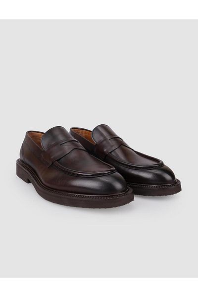 Cabani 100% Genuine Leather Brown Men's Classic Shoes