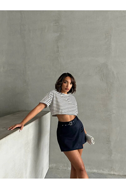 RockMore Kemerli Süet Şort Etek