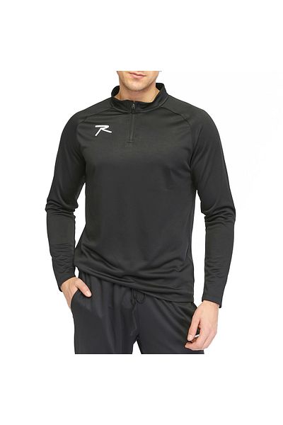 raru Malens Black Tracksuit Set - Half Zipper