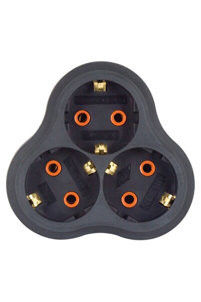 Nilson Siyah Golyat 3'lü Topraklı Erkek Fiş