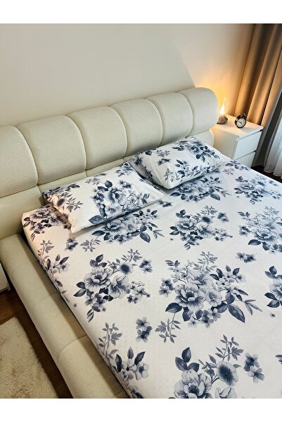 BAHİRA HOME Double - Fitted Sheet with Elastic and Pillow Cover