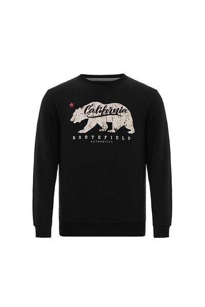 ROUTEFIELD Men's Black Sweatshirt - Home