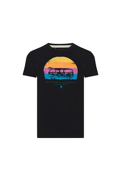 ROUTEFIELD Men's Black T-Shirt - Trav Model