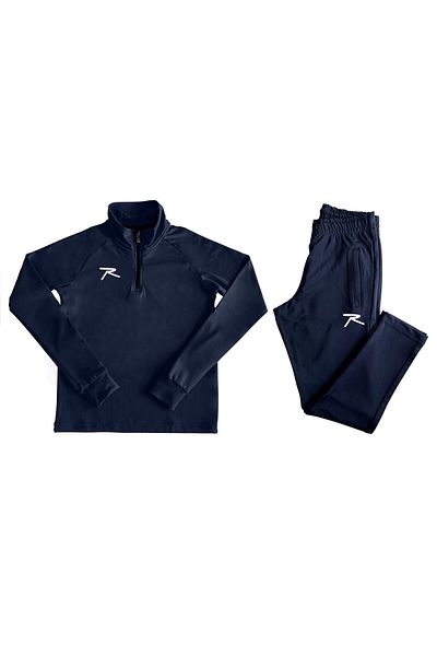 raru Navy Blue Children's Tracksuit - Half Zipper, PUER