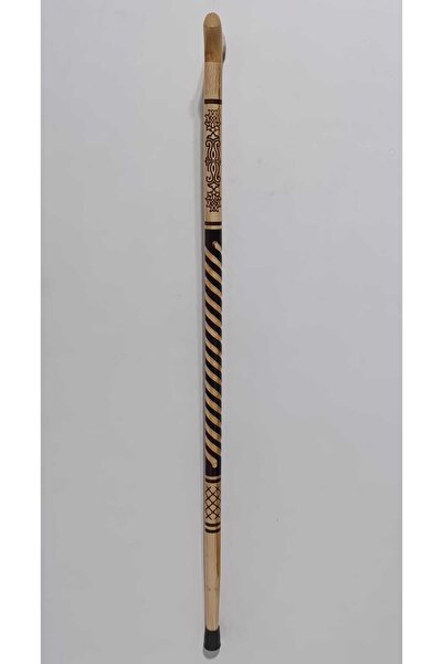 SOFT Ahşap işlemeli baston burgulu süper lüks baston