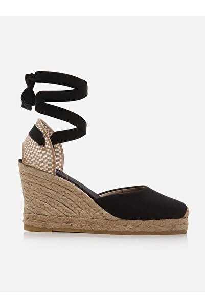 Su Espadril Kelly Siyah Kadın Dolgu Topuklu Espadril
