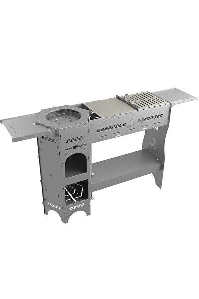 Kamp Ayısı Kamp Ayısı® ForgeOut Pro™ Sobalı ve Izgaralı Taşınabilir Çantalı Katlanabilir 3mm Çelik Outdoor Mutf