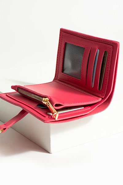 UCCELLO Women's Soft Leather Drop Wallet with Pockets