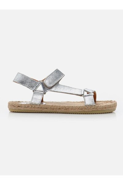 Su Espadril Yuti Gümüş Kadın Espadril Sandalet