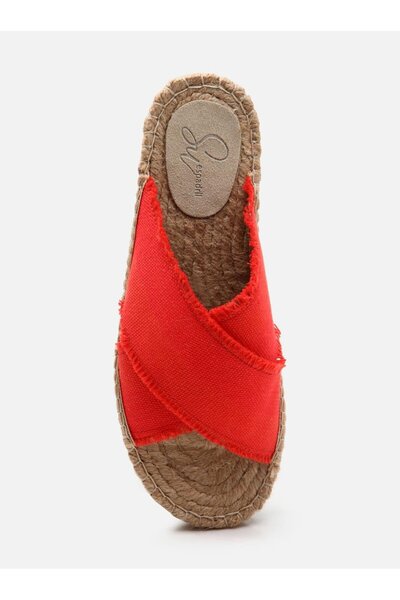 Su Espadril Kimo Kırmızı Kadın Espadril Terlik