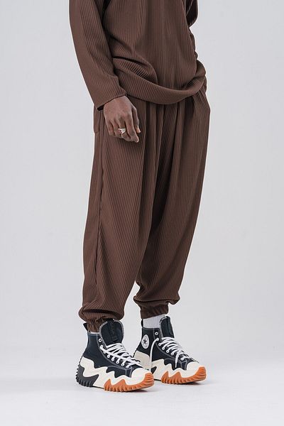 go gang own Πλισέ χαλαρό Shalwar με ραβδωτή μέση και ελαστικό πόδι