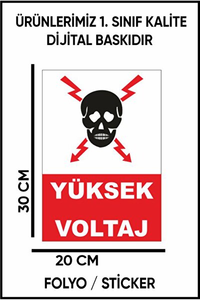 3M Yüksek Voltaj Uyarı Dijital Baskı Folyo / Sticker