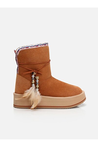 Su Espadril Ryler Taba Kadın Gerçek süet Bot