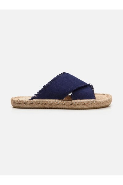 Su Espadril Kimo Lacivert Kadın Espadril Terlik