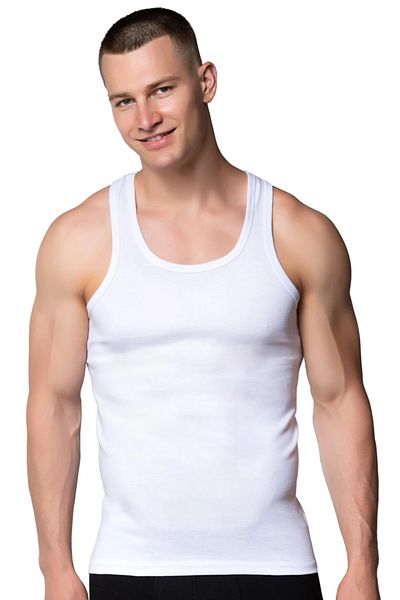 Pijamarket Single Picture Packing Rib Sports Men's Undershirt